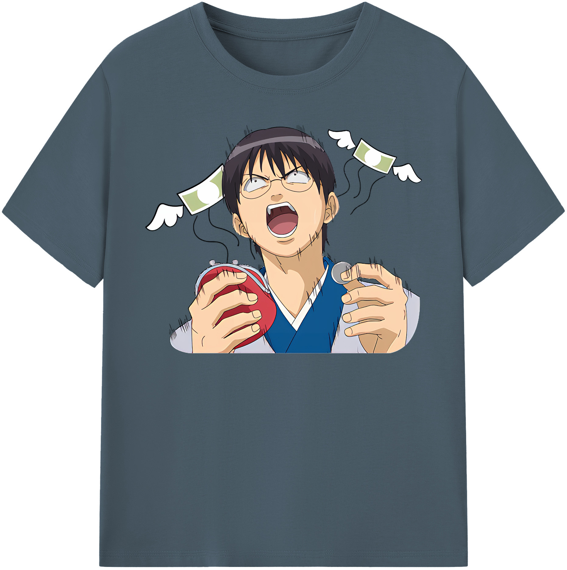 （画像用） ぎんたま 坂田銀時（さかたぎんとき） 神楽 志村新八（しむら しんぱち） GINTAMA Sakata Gintoki Kagura Shimura Shinpachi 綿100％半袖Tシャツ（フロントプリント）